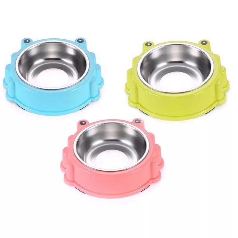 [Giao màu ngẫu nhiên] Tô bát ăn inox 2 ngăn lõi inox hình ốc sên/hình ếch