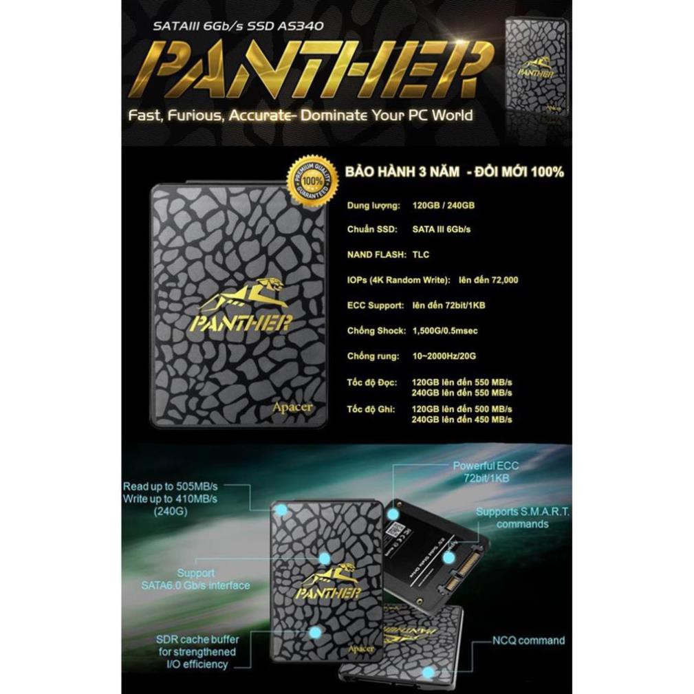 [ Cài Win FREE ] Ổ cứng SSD 240gb Apacer Panther AS340 | BigBuy360 - bigbuy360.vn