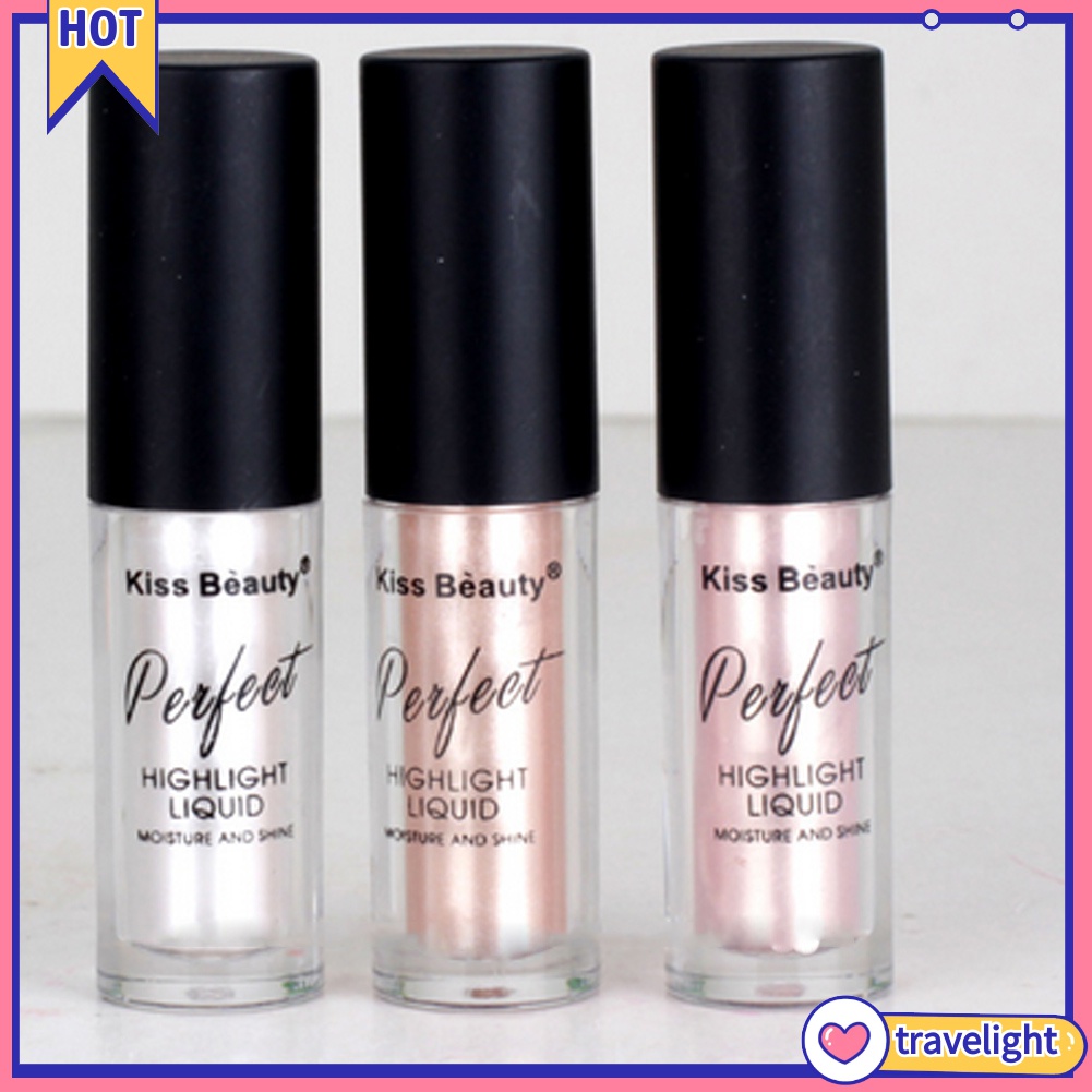 (Travelight) KISS BEAUTY Highlighter Contour Brighten Concealer Liquid Foundation Face Primer