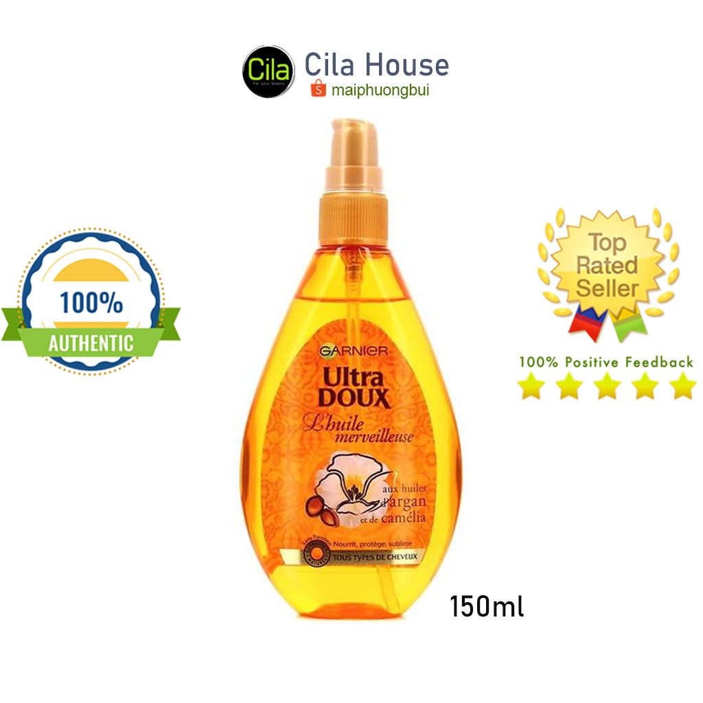 Dầu dưỡng tóc Garnier Argan Ultra Doux nội địa Pháp - Cila House