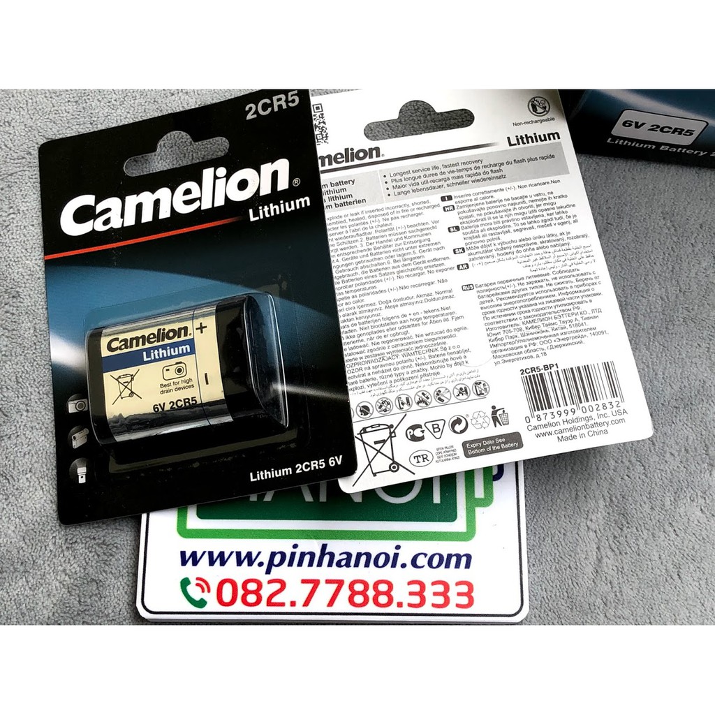 Pin Lithium Camelion 2CR5 6V vỉ 1 viên