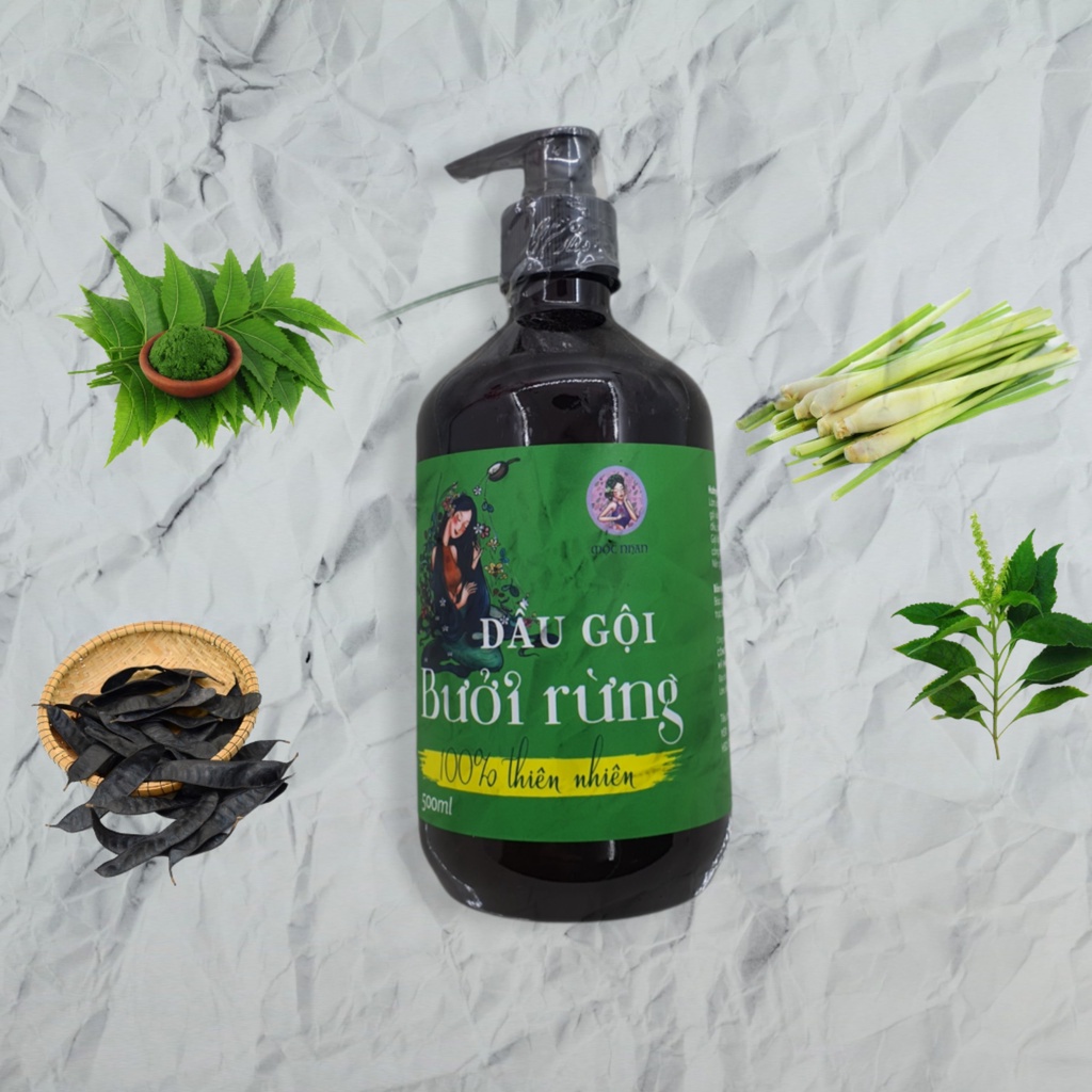 Mộc Nhan Natural Dầu gội bưởi rừng Mộc Nhan, Mộc Nhan Natural Dầu Xả Hoa Lá, Tiemxuongrong, Sạch Gàu, Mềm Mượt, Mộc Nhan
