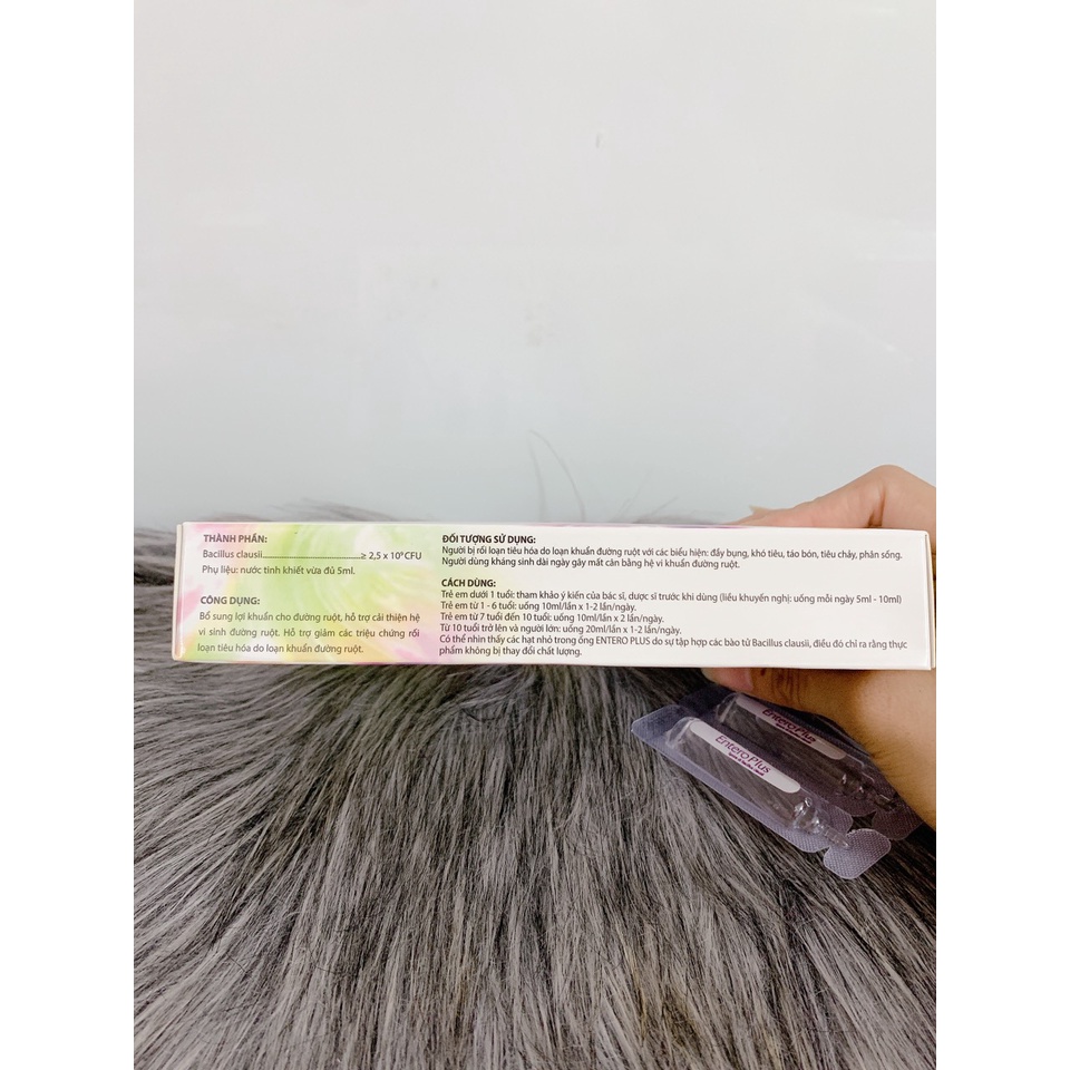 Men nước Enter Plus giúp cân bằng hệ vi sinh đường ruột (Hôp 20 ống )