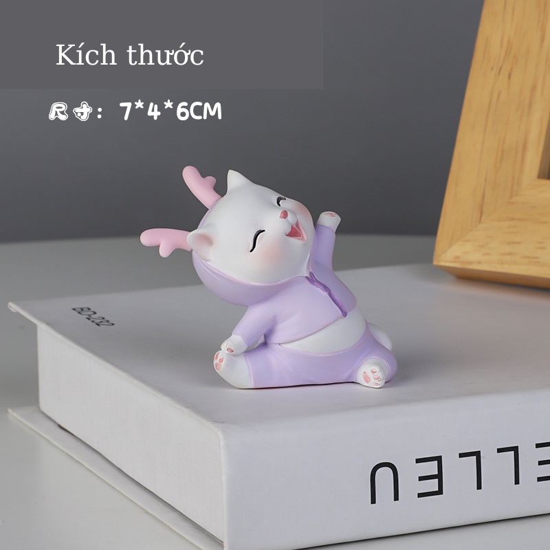 Tượng mèo Yoga đáng yêu trang trí nhà cửa, bàn làm việc, ô tô 💕FREESHIP 50k💕 - Linh Tinh 10k