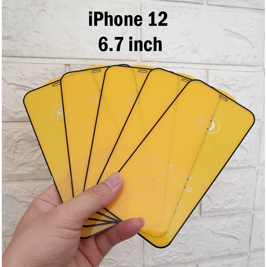 [Mã ELORDER5 giảm 10k đơn 20k] Dán cường lực phủ màn hình iPhone 12 Pro 6.7 inch