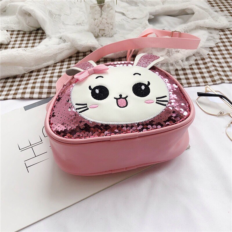 Túi Đeo chéo đính sequin hình thỏ cute❤️ cho bé gái