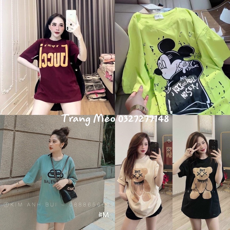 Áo Phông QC Tay Lỡ Giấu Quần Chất Đẹp Giá Rẻ, Áo Thun Nữ Form Rộng Chùm Mông | BigBuy360 - bigbuy360.vn