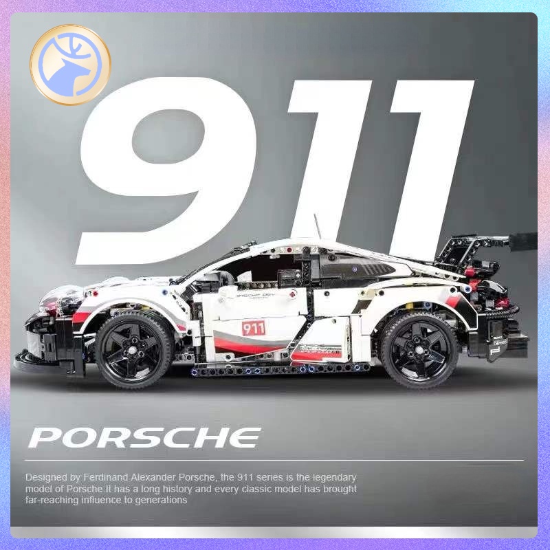 1580 Miếng|Bộ Lắp Ráp Lego Xe Hơi Thể Thao Porsche 911rsr Cho Trẻ Em