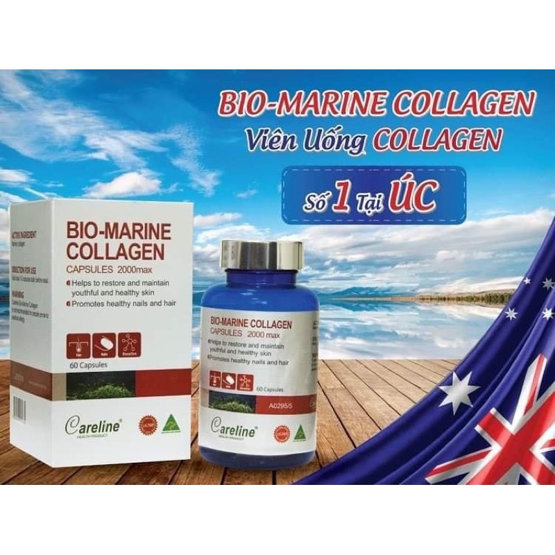 (Chính hãng) Collagen Thủy sinh Careline - Bio-Marine Collagen 2000max Careline ÚC 100 viên