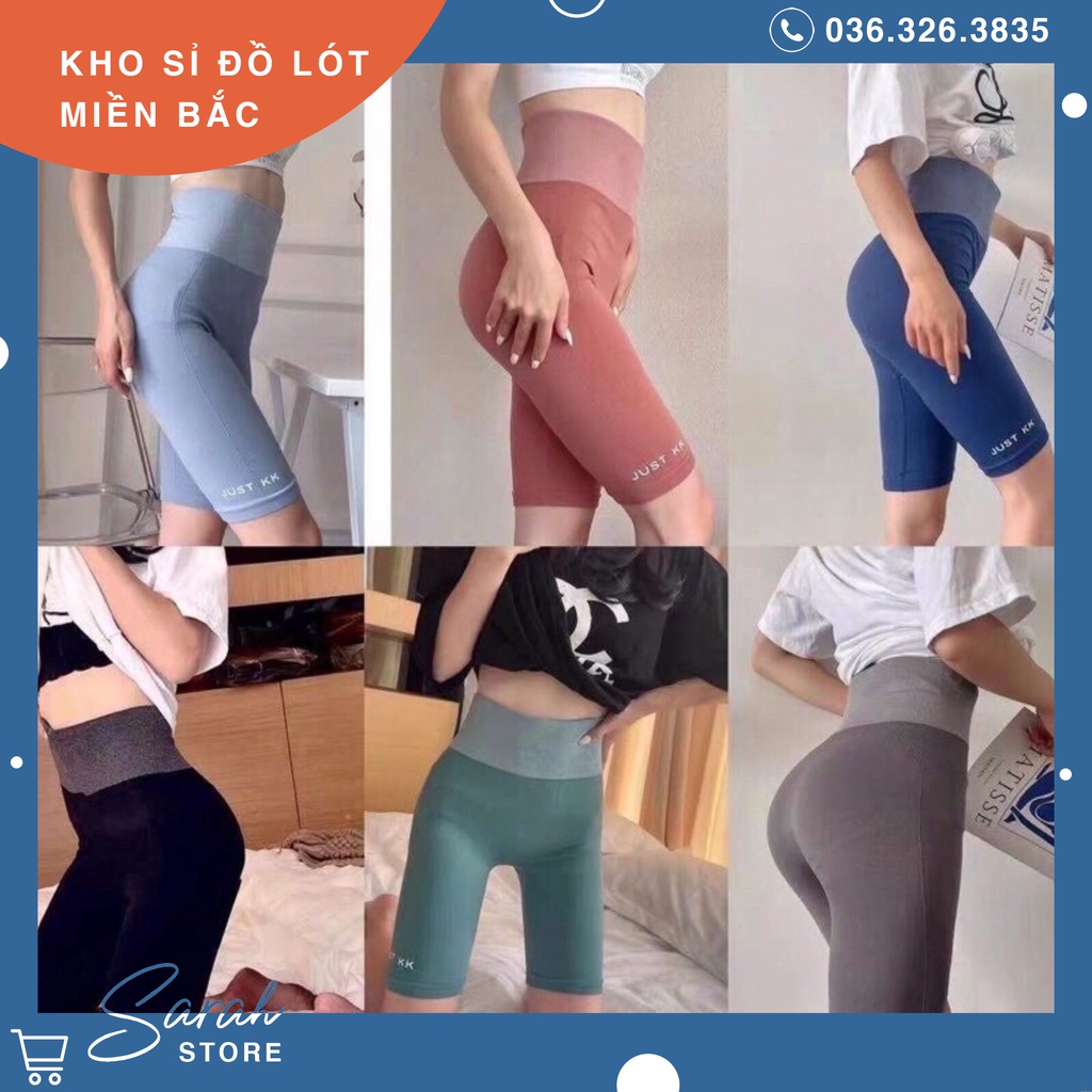 Quần tập ngố cao cấp Gym nữ cạp lưng cao, co giãn 4 chiều,dùng tập Yoga, Gym, Zumba, Aerobic Just KK