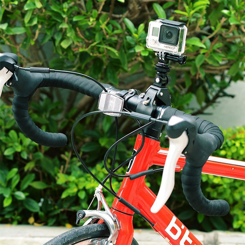 Kẹp giá đỡ điện thoại máy ảnh LAMMCOU với đầu gắn và đầu nhả nhanh tương thích với GoPro Osmo dành cho tay lái xe đạp
