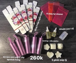 Bộ làm son sáp 5 cây