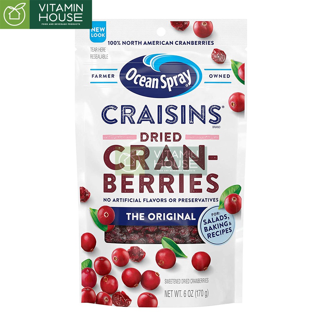 Trái Cranberries sấy khô Ocean Spray 170g [VITAMIN HOUSE]