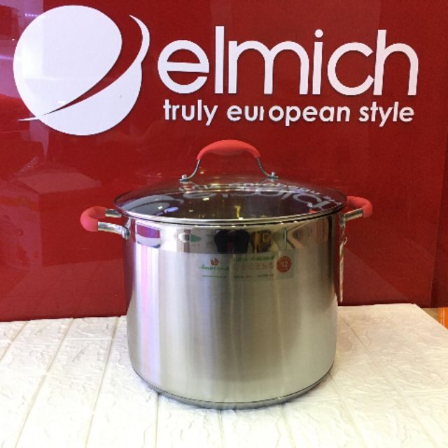 Nồi luộc gà Elmich Smartcook inox 304 5 đáy 30cm 28cm