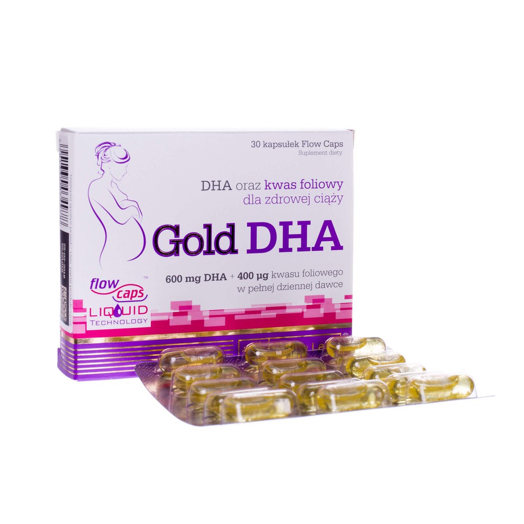 {Hàng Nhập} Viên bầu Gold DHA - Vitamin tổng hợp DHA, axit folic cho thai nhi khỏe mạnh, thông minh (30 viên)