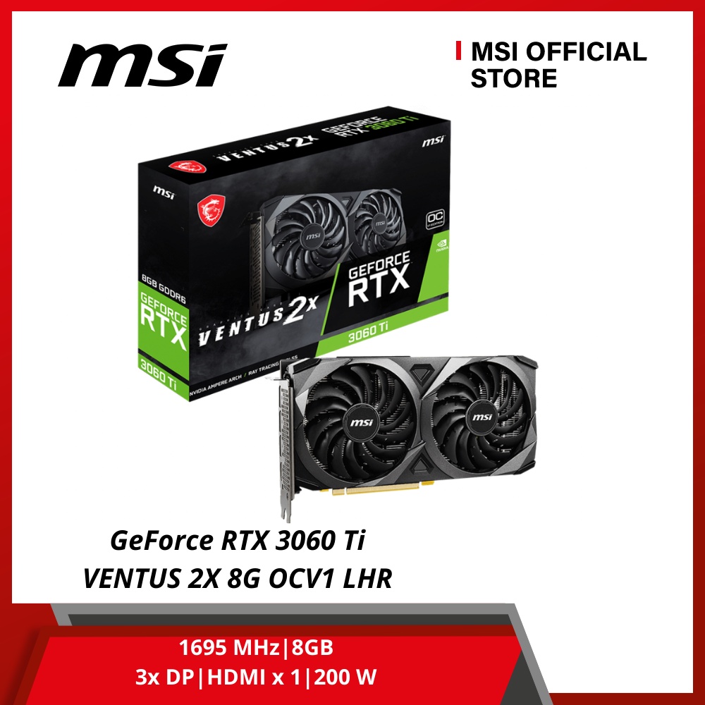 Card màn hình MSI GeForce RTX 3060 Ti VENTUS 2X 8G OCV1 LHR