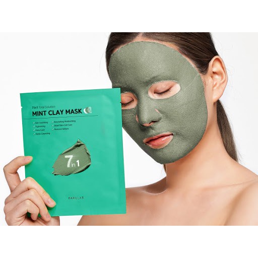 BARULAB 7in1 Total Solution CLAY MASK - 1 Miếng Mặt Nạ Đất Sét Bùn Khoáng Giảm Dầu