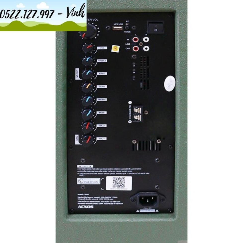 Loa kéo Acnos CB39G Bluetooth Loa bass 4 Tấc micro UHF - Chính Hãng Acnos