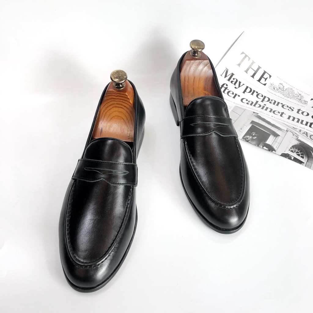 Giày lười nam ERMAND da bò thật bảo hành 1 năm kiểu dáng Penny Loafer tinh tế - Mã T162