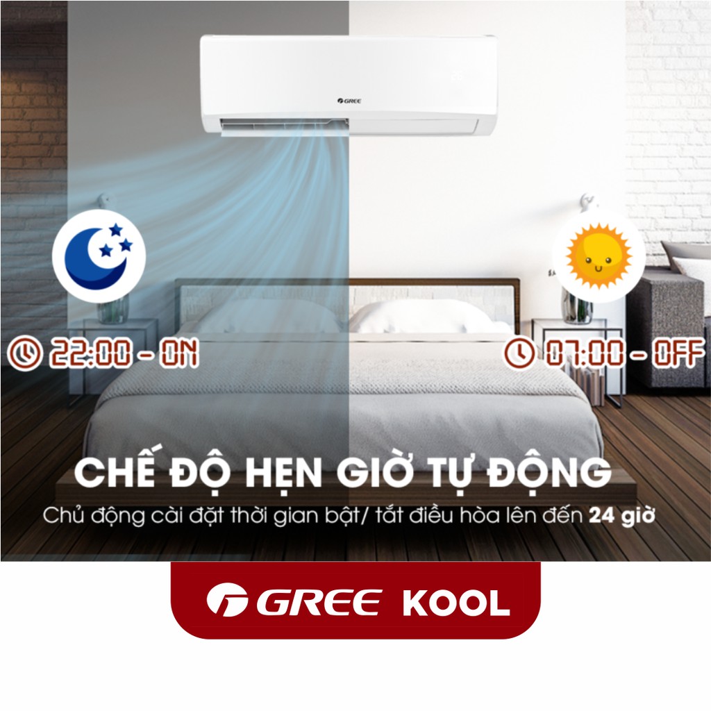 Máy Lạnh GREE KOLL 1.5 HP - Phù Hợp Phòng 15m2 Đến 20m2