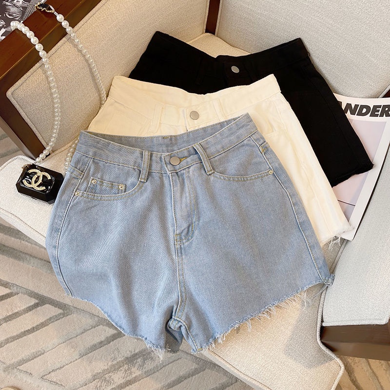 Quần Short Denim Dáng Chữ A Ống Rộng Thiết Kế Mới Trẻ Trung Năng Động