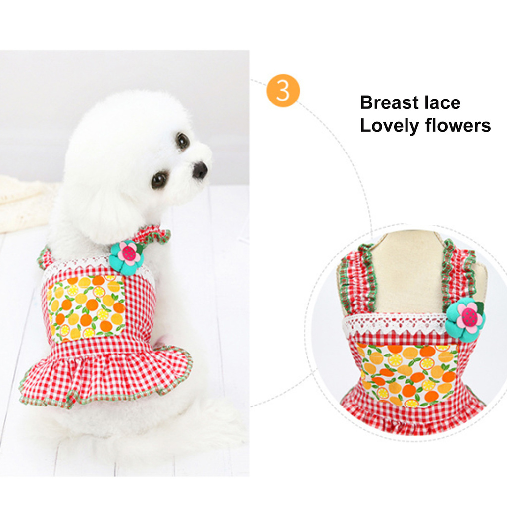 Váy kẻ sọc caro đáng yêu cho thú cưng