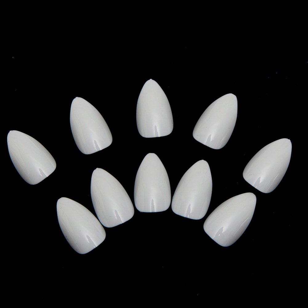 Bộ 500 Móng Tay Giả Đầu Nhọn Hình Bầu Dục Dùng Nối Dài Móng DIY