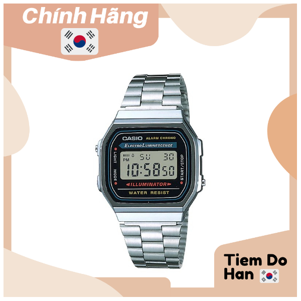 Đồng hồ Casio Nam Vintage A168WA-1 Bill Hàn