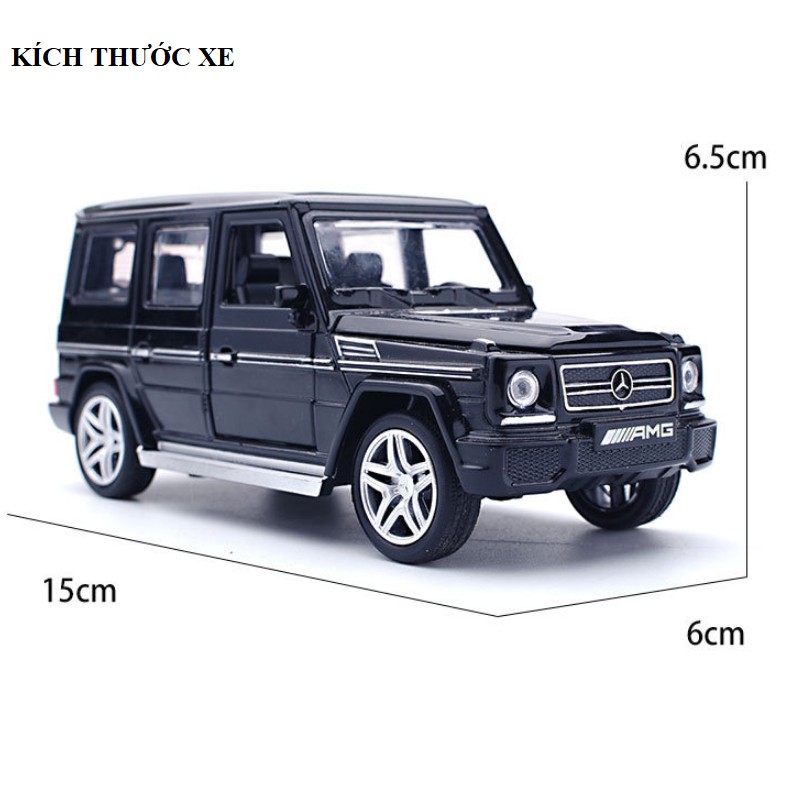 Mô hình xe ô tô Mercedes AMG G65 tỉ lệ 1:32 kim loại, có đèn và âm thanh