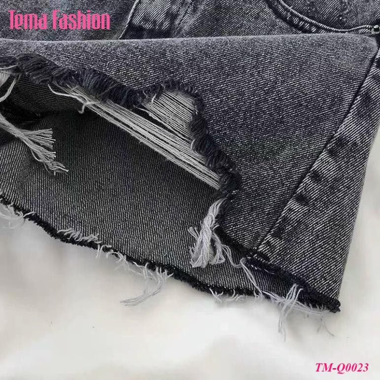 Quần short jean nữ TEMA - Quần đùi bò dày dặn rách gấu siêu cá tính | BigBuy360 - bigbuy360.vn
