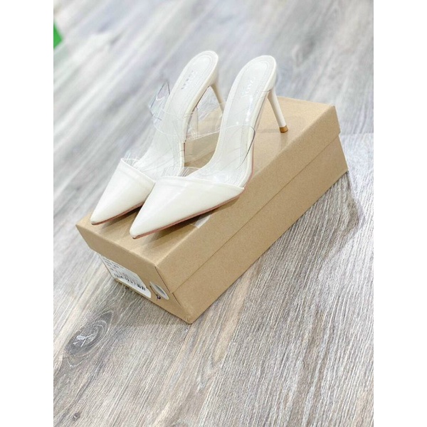 sục cao gót trắng co hộp zara.