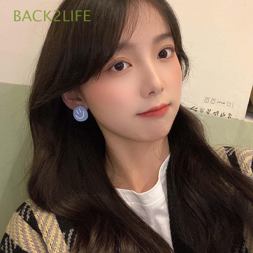 Khuyên Tai Nữ Trang Tạo Hình Mặt Cười Dễ Thương Nhiều Màu 2life