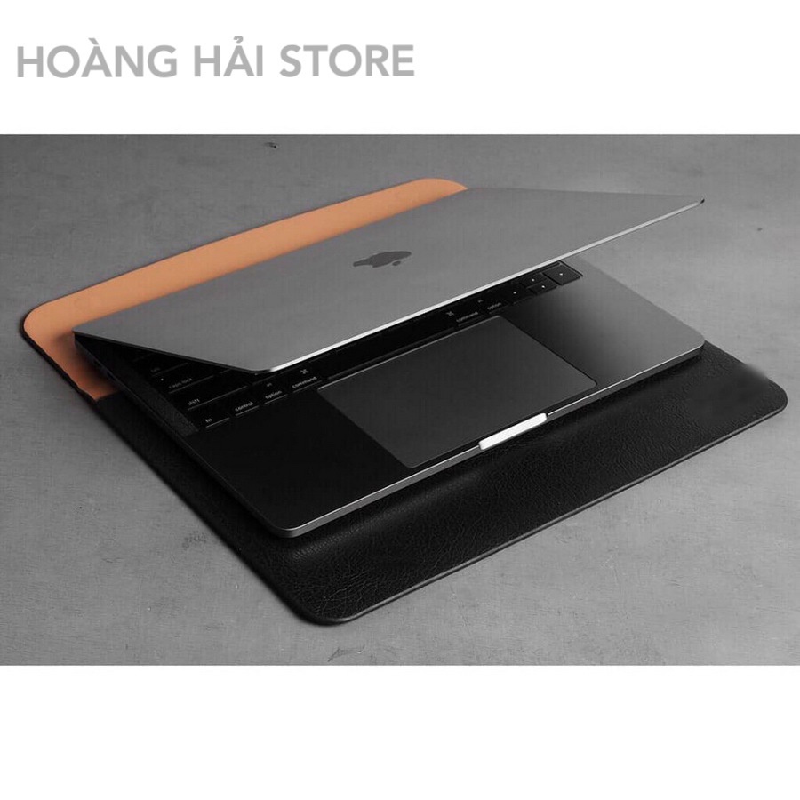 Bao da chống sốc, chống nước cho macbook, laptop, surface kèm ví đựng sạc, chuột