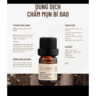 Dung dịch chấm mụn Bí Đao Cocoon Winter Melon Ance Super Drops 5ml
