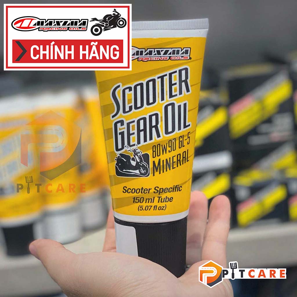 Nhớt Hộp Số Xe Tay Ga Maxima Scooter Gear Oil 80W90 150ml Nhập Khẩu Mỹ Chống Hú Máy