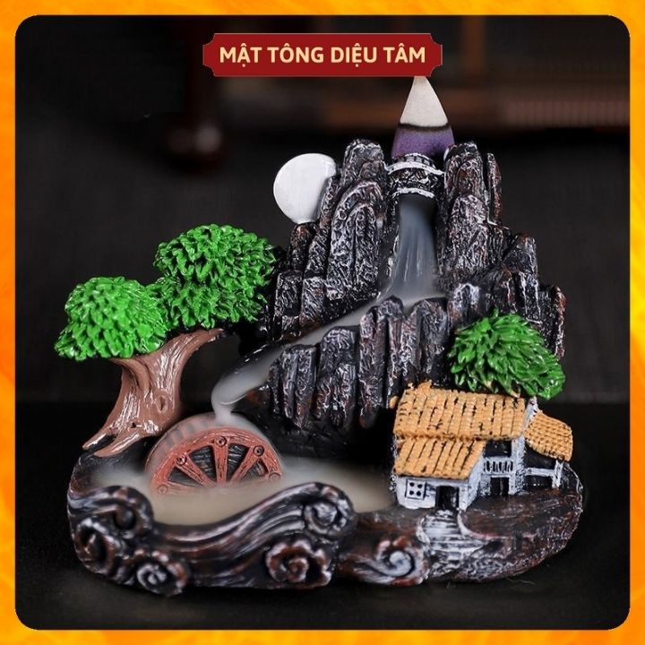 Thác khói trầm tặng 5 nụ trầm hương cao cấp dùng để đốt trầm hương , đồ thờ cúng trầm hương