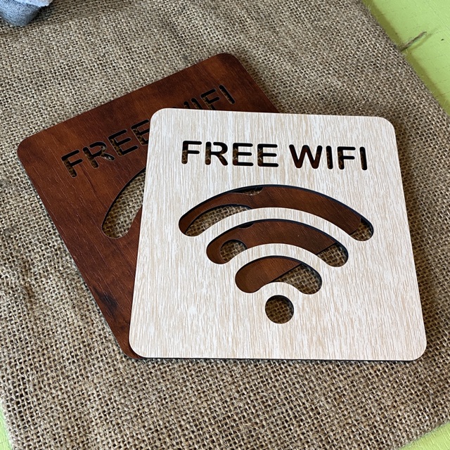 [Giá Sốc 19k] Bảng Gỗ Decor Free Wifi trang trí quán Cafe Homestay