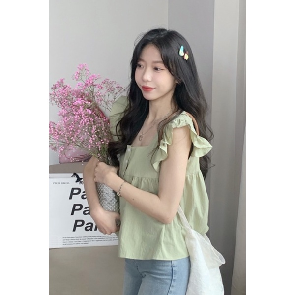 Áo Sơ Mi Không Tay Phong CáCh HàN QuốC JL-TX-383