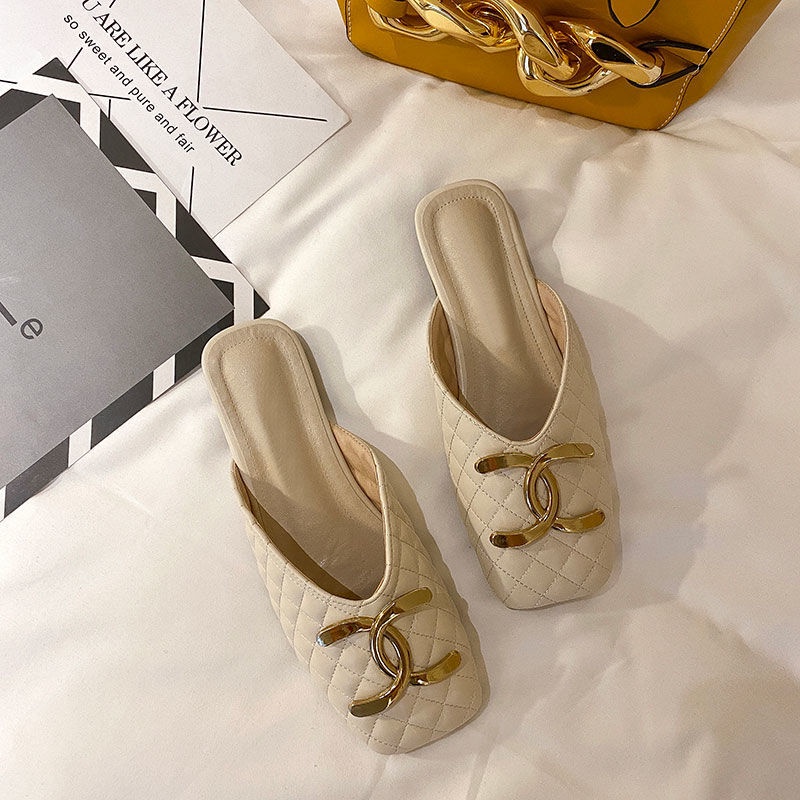 Dép sục nữ gắn khối đế thấp 3 màu hot mới