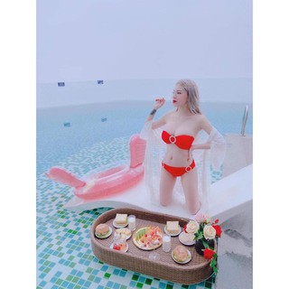 Bikini đồ bơi nữ 2 mảnh phối khoen đá (nhiều màu) EVA 2MKD