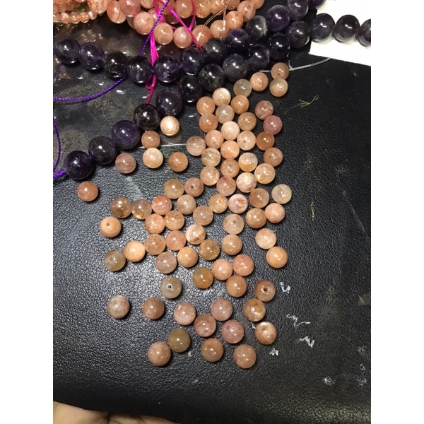 Hạt đá mặt trời Sun.stone 7-7.5mm làm HandMade , DIY