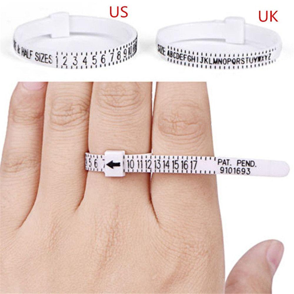 Thước Đo Kích Thước Nhẫn Đeo Ngón Tay A-Z UK / US