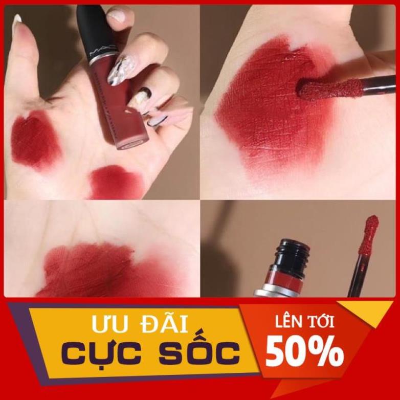 Son Kem MAC Power Kiss #991 Devoted To Chili - màu Đỏ Đất hot trend xịn 💋