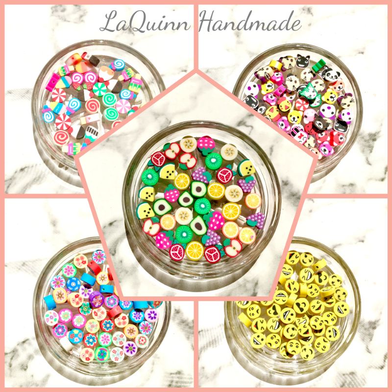 Hạt đất sét hình dễ thương dùng xâu vòng, làm trang sức handmade