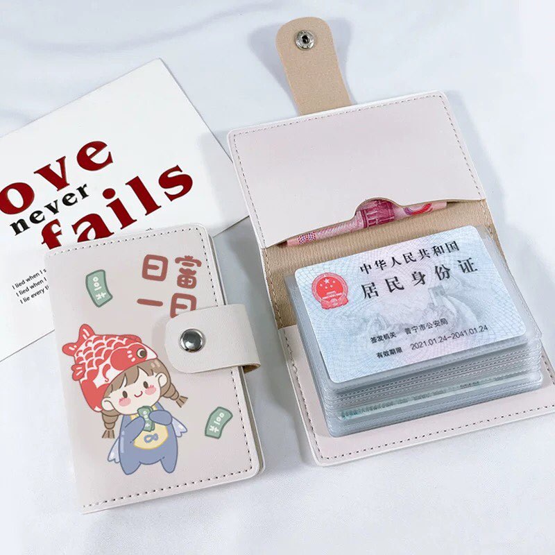 Ví nữ đựng thẻ mini cute nhiều ngăn dễ thương 24 ngăn bỏ túi nhỏ gọn giá rẻ thời trang Hàn Quốc cao cấp đẹp LUKADO VN43