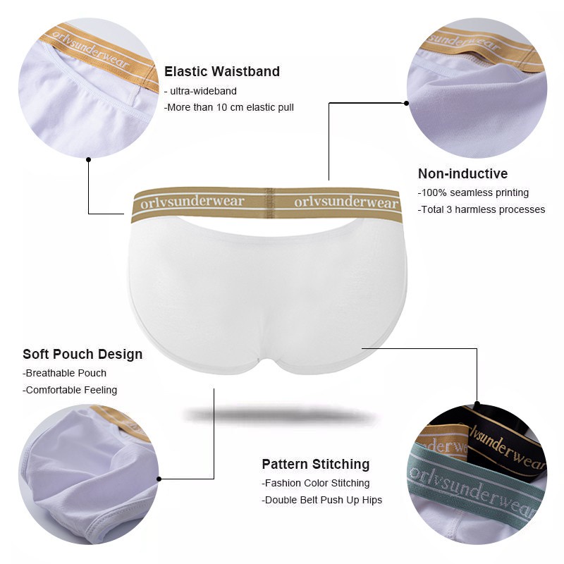 Quần lót ORLVS 6106 cotton lưng thấp thoáng khí quyến rũ thời trang dành cho nam