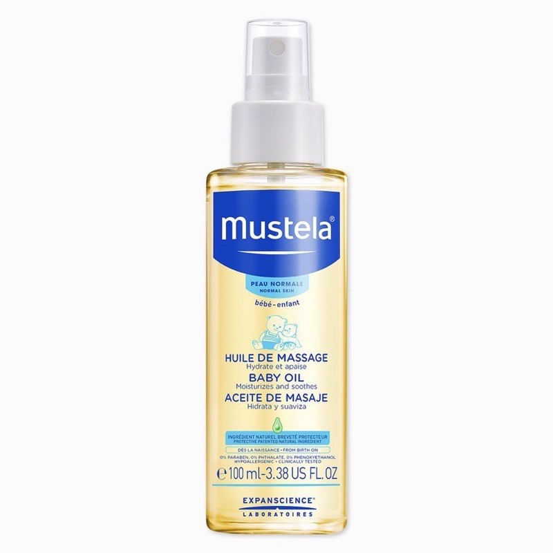 Dầu Massage Cho Trẻ Sơ Sinh Và Em Bé Mustela Baby Oil 100ml