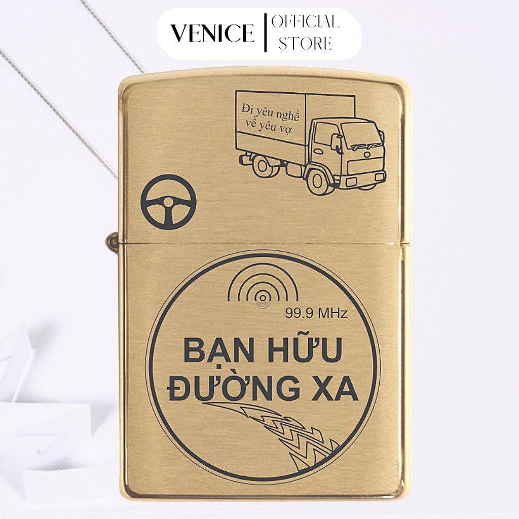 Bật zitpo đồng nguyên khối mẫu chữ Nhẫn - La mã