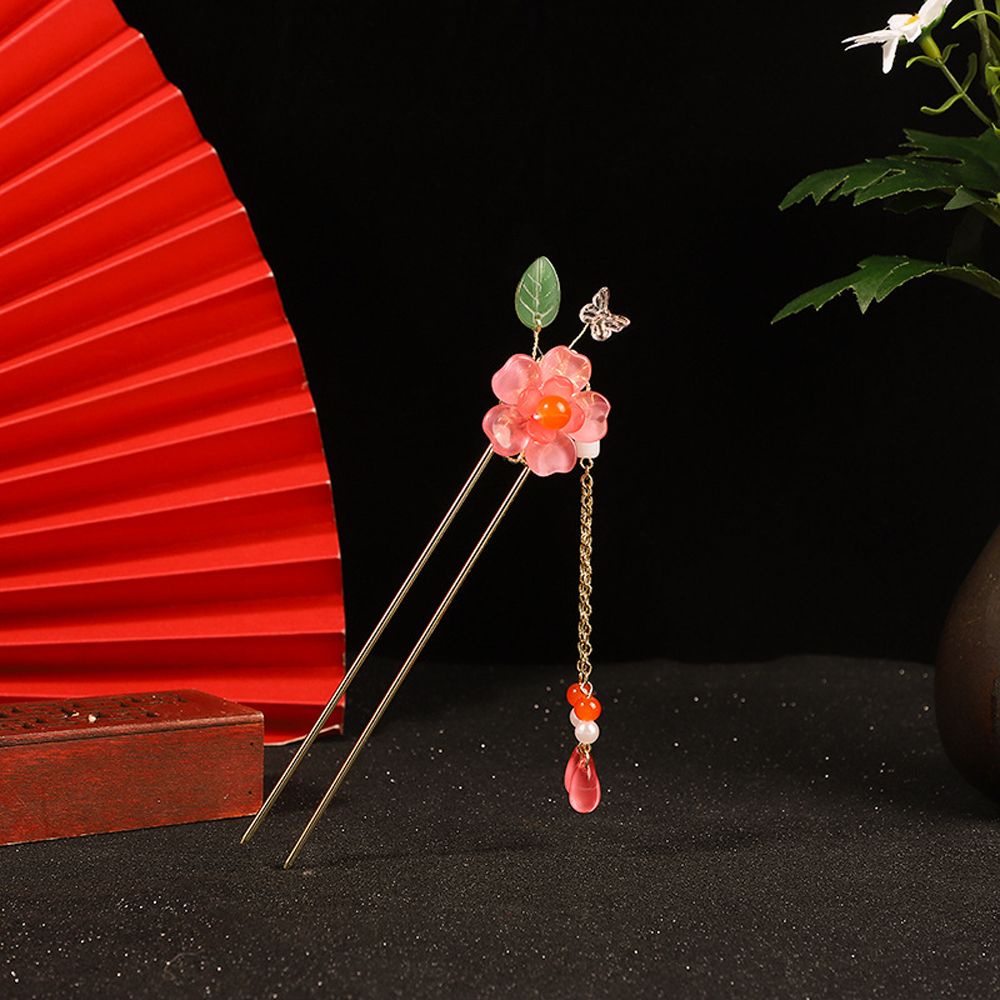 Trâm Cài Tóc Dáng Dài Đính Ngọc Trai Phối Tua Rua Phong Cách Hàn Quốc Cổ Điển Cho Nữ