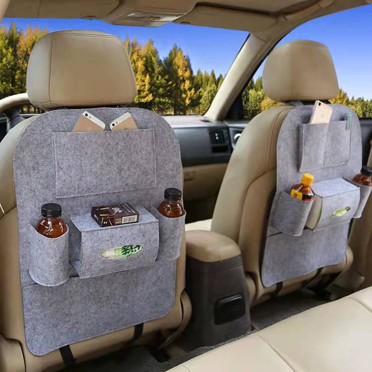 1pc Car Back Seat Storage Bag  Seat Cover Organizer Holder Bottle Tissue Box car interior accessories car tissue holder  car tissue box